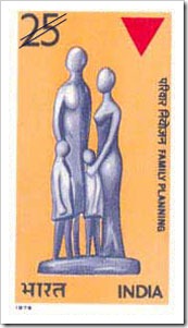 Indian Stamp On Family Planning