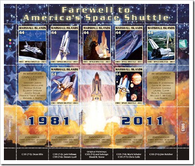 Farewell To America's Space Shuttle Stamp Sheetlet