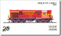 Indian Stamp On Railways - WDM2 Locomotive