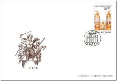 Church Organ At Plasy First Day Cover