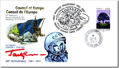 Special Cover Of Yuri Gagarin Released In Strasbourg
