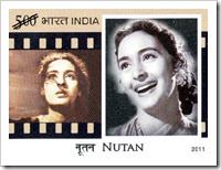 Indian Postage Stamp Of Nutan