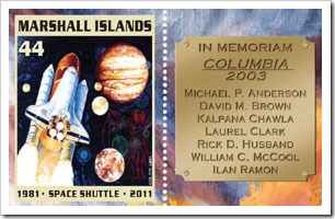 Kalpana Chawla Space Shuttle Stamp