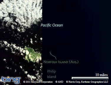Clickable Aerial Map Of Kingston In Norfolk Island Where The World Heritage Site Is Locate