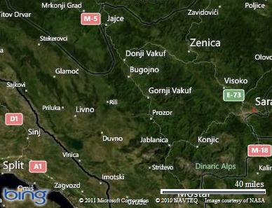 Clickable Map Of Bosnia And Herzegovina Which Released Stamp On Yuri Gagarin