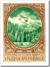 Indian Stamp On Forest Centenary