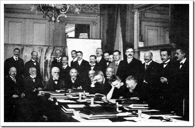 Photograph of the First Solvay conference in Brussels,Belgium 