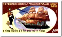 Indian Stamp Released On The Punjab Regiment And 1 Para (SF) (1 Punjab)