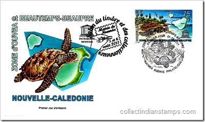First Day Cover For The Stamp On Lagoons Of New Caledonia 
