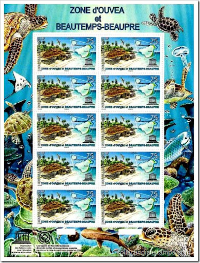 Stamp Sheetlet From New Caledonia Featuring Rich Marine Diversity Of Lagoons Of New Caledonia