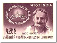 Stamp  Of India On Maria Montessori