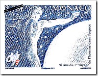 Yuri Gagarin Stamp From Monaco