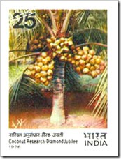 Indian Stamp On Coconut Research Diamon Jubilee