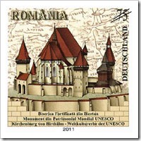 German Stamp On Fortified Church Of Biertan