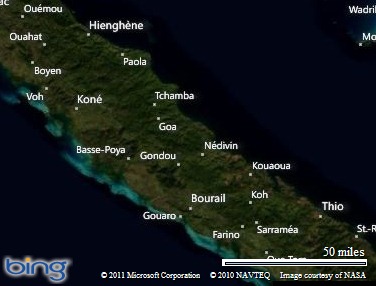 Clickable Map Of Beautiful Islands Of New Caledonia