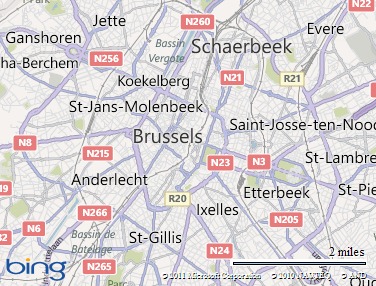 Clickable Map Of Brussels Where The Year Of Chemistry Stamps Were Unveiled