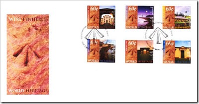 First Day Cover Of Norfolk World Heritage Site With Second Set Of Six Stamps Of Kingston And Arthur Vale Historic Area