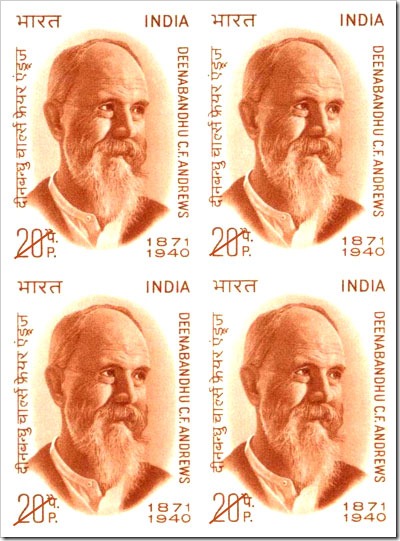 Charles Freer Andrews Block Of Four Stamps