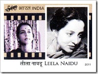 Indian Postage Stamp Of Actress Leela Naidu