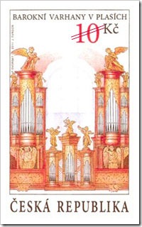 Stamp Of Church Organ At Plasy In Czech Republic