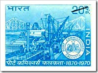 Indian Stamp On Port Commissioners Of Calcutta