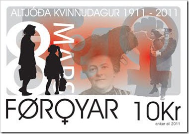 Stamp Faroe Islands International Womens Day