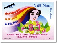 Stamp From Vietnam On International Women's Day
