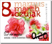 Stamp From Bosnia-Herzegovina On International Women's Day