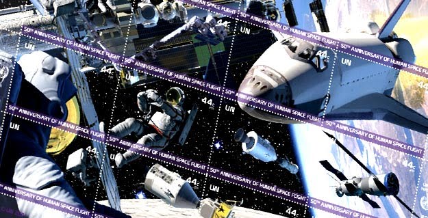 UN Stamps On 50yrs Of First Human Spaceflight